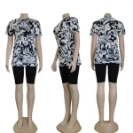 J2640 Match Women Fitness Wear Yoga Matt Printed Logo Custom Streetwear T Shirt Luxury Beach Wear Two Pieces at Party