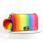 JWB05L Custom Soft Jelly Pvc Womens Handbags And Purses 2020