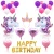 Import Kids Happy Birthday Party Foil Balloon Decoration Supplies Set from China