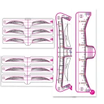 Korea hot selling Beauty Microblading Disposable Eyebrow tattoo Sticker Brow Sticky Ruler Eyebrow Ruler