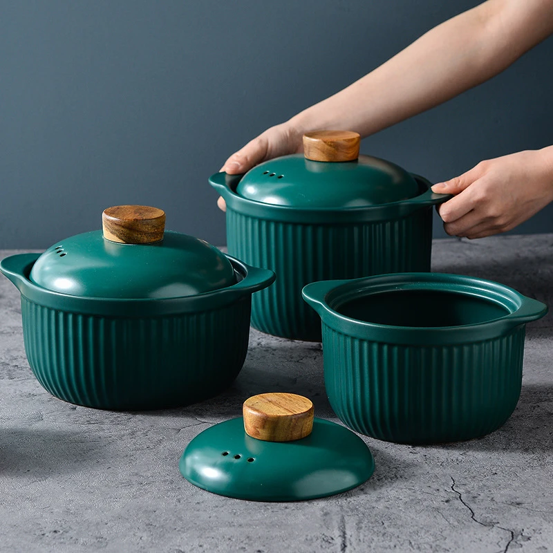 Korean ceramic casserole,open flame large-capacity heat-resistant soup pot clay pot rice gift