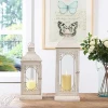 Lantern Glass Candle Holder, Outdoor Candle Lantern ,Indoor & Outdoor Use Candle Hurricane Lantern