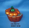 Lantern grinning porcelain pumpkin