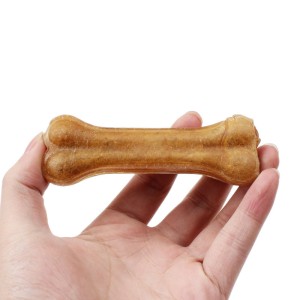 Large and Small Pet Dog Chews Natural Color Cowhide Pressed Bone Dog Food