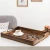Import Large Wooden Serving Tray with Metal Handles Includes Set of 4 Coasters This 20x14 Ottoman Tray Known as Coffee Table Tray from China