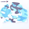 latest childrens camouflage silicone swimming cap 2018