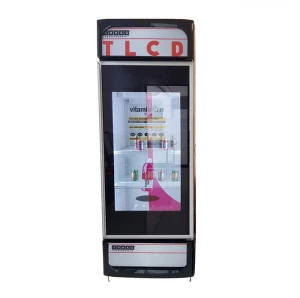 Lcd Screen Refrigerator Door Touch Transparent Indoor Online Support 1 YEAR Commercial Advertising TN