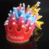 LED glowing birthday hat kids adult  happy birthday hat prince princess LED birthday hat