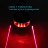LED Laser Bike Bicycle Light Rear Tail Flashing Safety Warning Lamp Night with Retail Box