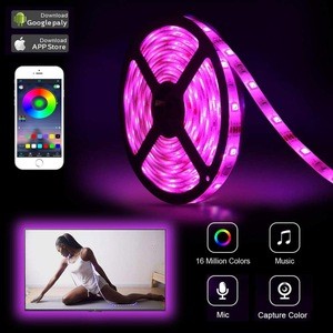 Light Strips 5M/16.4ft Flexible Strip Light SMD 5050 RGB LED Strip Light with Bluetooth Controller