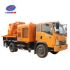 Linuo V8 truck mounted electric forced concrete mixer with pump