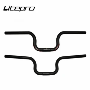 Litepro Folding Bike Carbon Fiber Swallow-shaped Bent Handlebar 25.4*580MM For Brompton 412 Bending Handle