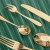 Import Luxury Gold Cutlery Set 18 10 Stainless Steel Flatware 304 Stainless Restaurant Cutlery from China