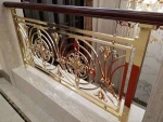 Luxury Golden Aluminum Porch Railings & Balustrades for Stair