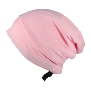 LYT36 Skullies Bonnet Beanie Hat Adjustable Double - Layer Cotton Hats Unisex Fleece Lined - hop Winter Cap Head Wrap