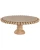 Import Mango wood rustic ancient cake stand for wedding cakes desserts round shape cake server platform with base from India