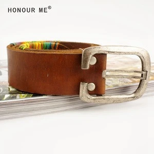 Manufacture High Quality cowhide genuine leather belt