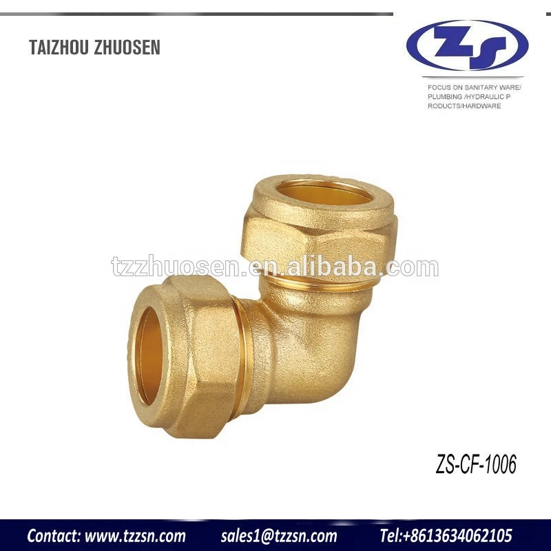 Manufacture Sell Lower Price Higher Pressure Copper Pipe Brass Compression Fittings 22mm