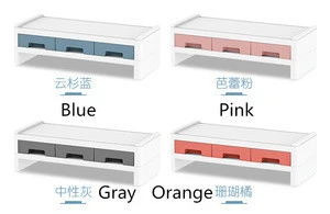 Manufacturer Ningbo Home accessories Laptop Shelf Organizer Pad Stationery Storage Drawer Computer Screen Riser Screen holder