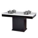 Marble stone restaurant barbecue korean hot pot table