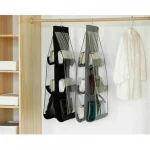 Maximum supplier 6 Pocket Folding Hanging Handbag Storage Holder Organizer Rack Hook Hanger