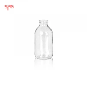 Medical amber Clear Glass Vial Bottle infusion bottle Ring Finish Full Size with Rubber Stopper and Cap