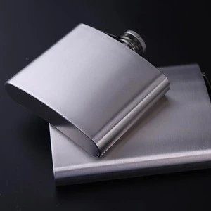 Mens hip flask stainless steel flasks promotion gifts liquor used 8 OZ FDA certificated