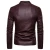 Import Mens leather jacket PU leather motorcycle youth business double-breasted suit collar long sleeve mid-length leather jacket from China