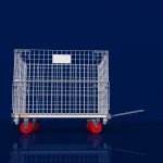 mesh box wire cage metal bin storage container steel wire mesh pallet container cage storage pallet basket box container