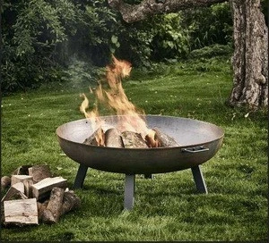 Metal Decorative Fire Pit with Handles