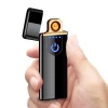 MG-705JL Yanzhen hot selling ultra thin fingerprint touch usb lighter with double sided heating coin lighter ,electronic lighter