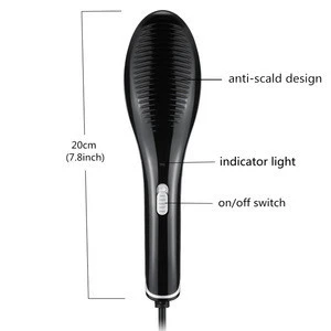 mini electrical fast hair straightener brush straightening with low price