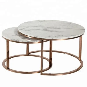 Modern Design Brushed Antique Brass Stainless Steel Side Table