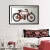 Import Modern Framed Indoor Decoration Red Bicycle 3D Paper Collage Wall Art from China