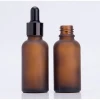 Modern frosted amber silk screen printing 10 20 30 50ml glass dropper argan oil bottle for camellia seed oil