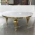 Import modern luxury mdf top round hotel wedding dining table from China