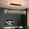 Modern Luxury Round Rectangle Living Room Lamp Hotel LED Crystal Chandelier