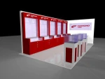 modern optical showcase, wall mounted eyewear display