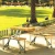 Import Modern portable travel outdoor camping wooden briefcase folding tables foldable picnic wood table and chair set from China