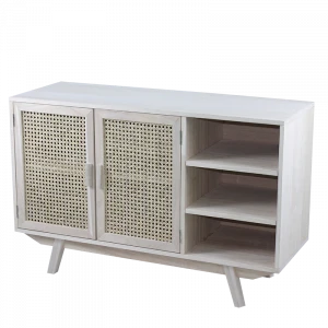 Modern Rattan Furniture Storage Cabinet Rattan Corner TV Cabinet