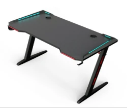 Modern RGB LED GAMER table Z legs shaped adjustable gaming desk mesa de oficina