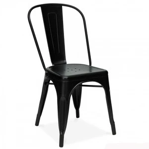 Modern Stackable Industrial Metal Iron Bistro Chair Design / Cafe Dining Chairs For Sale