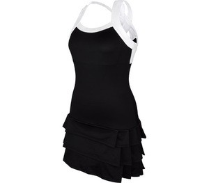 modern tennis dress design has crisscross straps and triple pleats. This dress is set to be a #1 seller. Tennis Wear