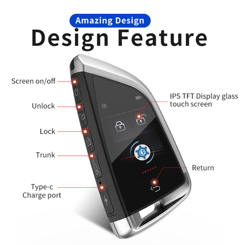Modified Boutique Smart lcd car key fob  for all original cars