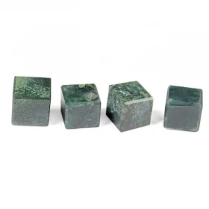 Moss Agate Gemstone Cubes | Wholesale natural crystal carving stone folk crafts