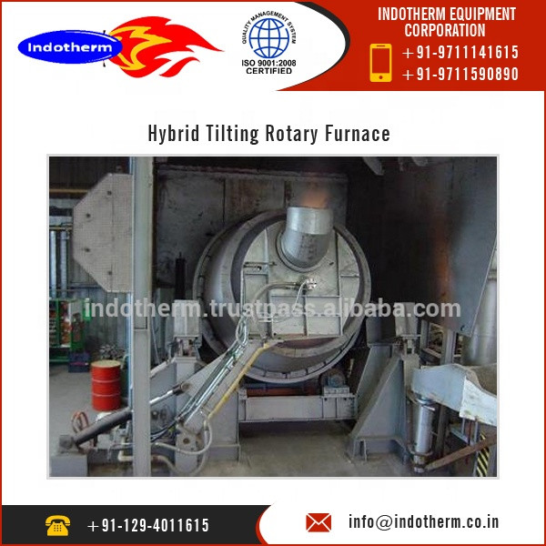 Multipurpose Hybrid Design Rotary Furnace for Aluminium Scrap and Chip at Low Price