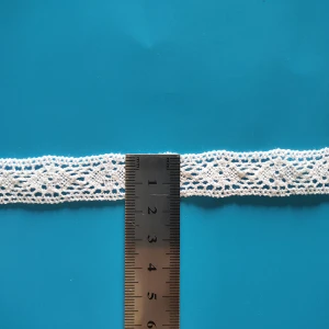 narrow small white light guipure cotton crochet lace edge trim