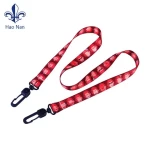 neck lanyard double clips lanyard with custom design logo