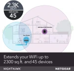 NETGEAR WiFi Mesh Range Extender EX7700 - Coverage up to 2300 sq.ft. and 45 devices with AC2200 Tri-Band Wireless Signal Booster