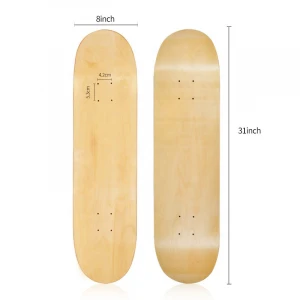 new arrival 31*8inch 7 layers art Deep concave wood Skate Board Maple blank custom skateboard deck